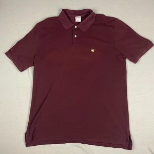 Brooks Brothers 346 Polo Shirt Original Fit Men's Size Large Maroon Short Sleeve